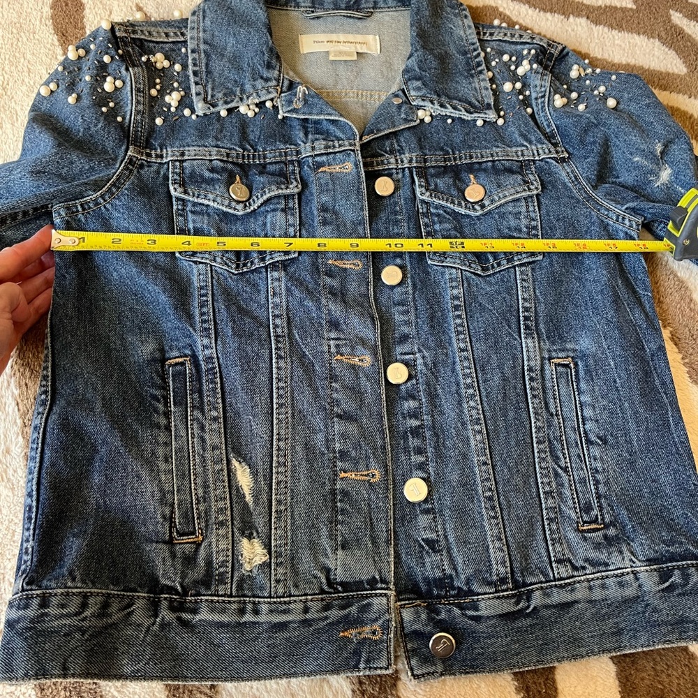 Anthropologie Pilcro Embellished Jean Jacket S - Picture 7 of 9